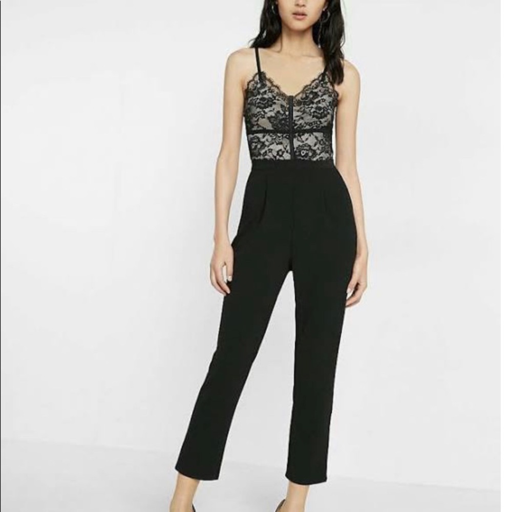 Express lace jump suit